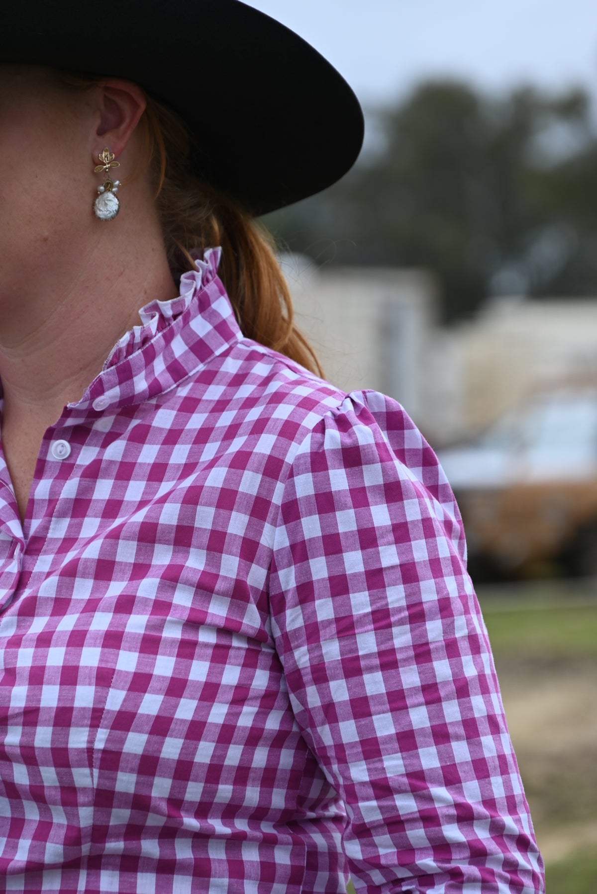Evie ~ fuchsia Gingham