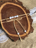Seven Pearl Swede Leather Choker  image 0